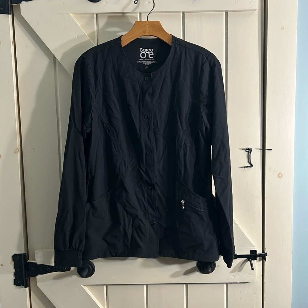 Barco Uniforms Black Women's Scrub Jacket